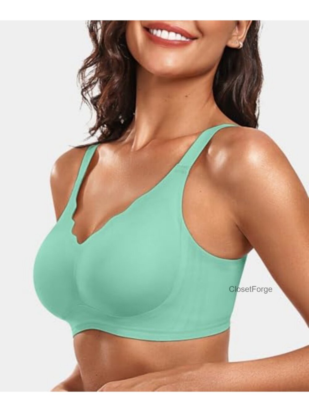 Women's Wireless Push Up Bra Seamless No Underwire Support Full Coverage - Picture 5 of 6
